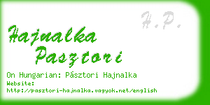hajnalka pasztori business card